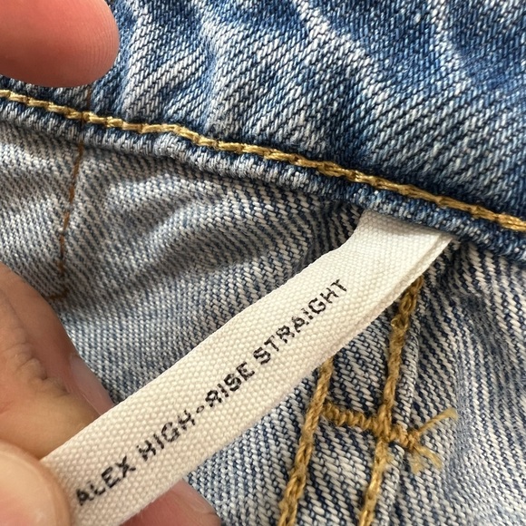 rag & bone Light Blue Straight Leg Jeans - Picture 5 of 15